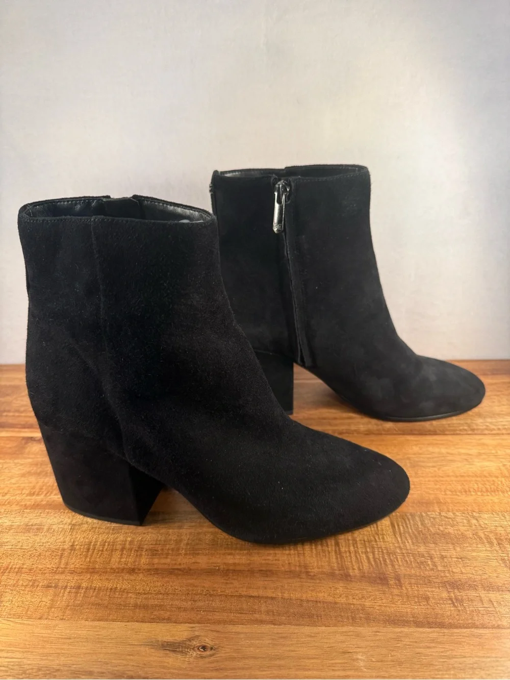 Sam Edelman Black Suede Ankle Boots Size 9